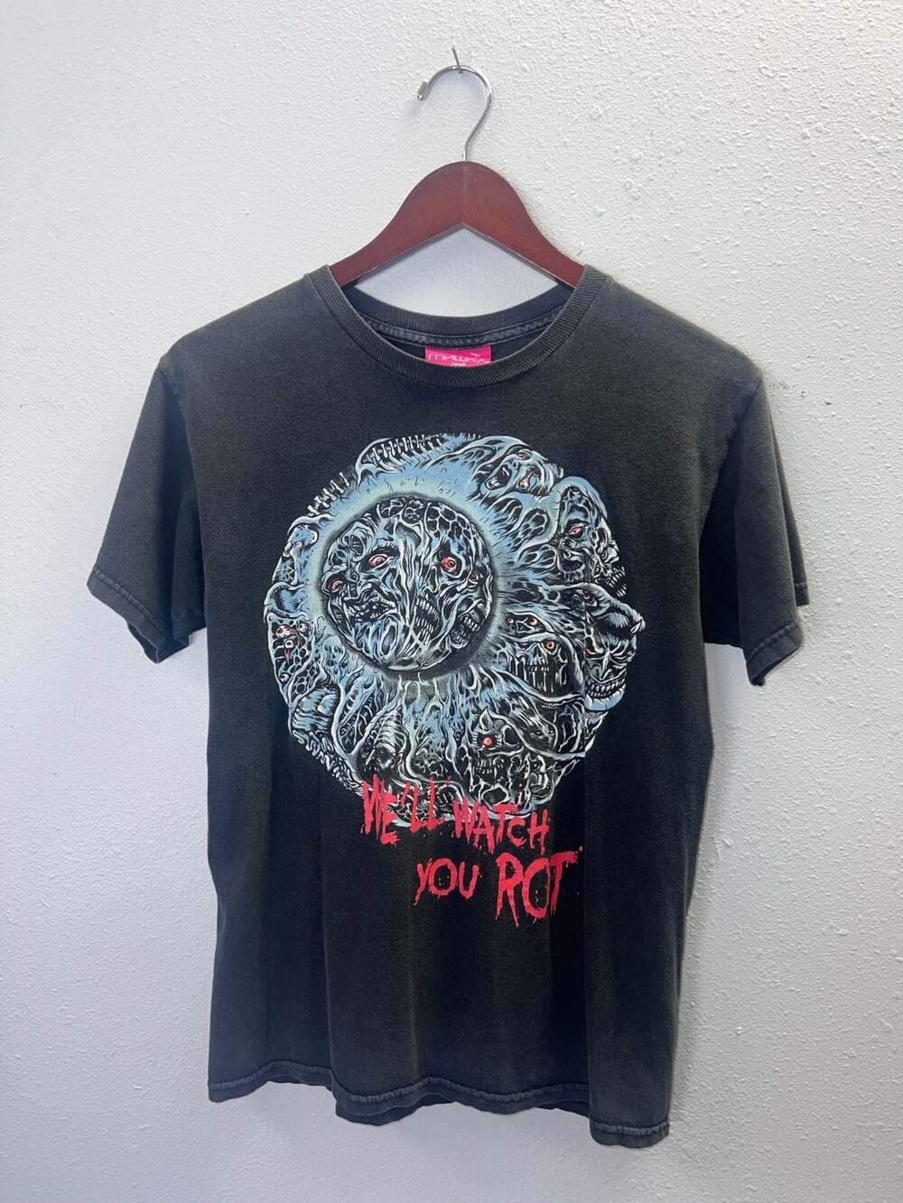 Mishka NYC Death Adders T Shirt Small We'll Watch You Rot Eyeball Graphic 0501